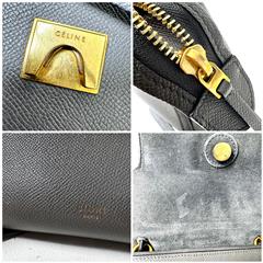 Celine Micro Belt Bag Gray Leather Handbag Shoulder Crossbody